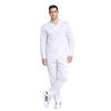 Komplet medyczny męski biały długi rękaw roz.3XL